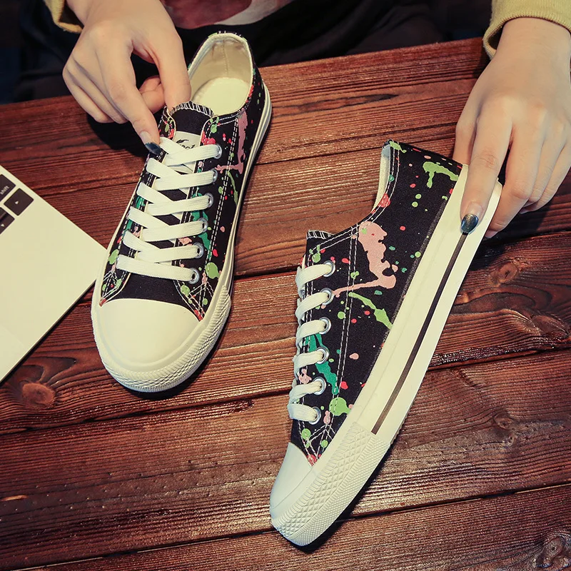 Вулканизированная обувь женские универсальные парусиновые классические белые