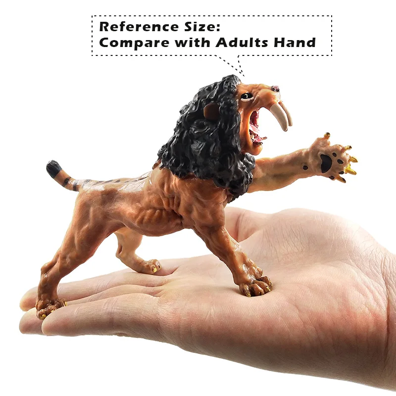 Имитация леса черный Мишка Saber toothed lion модель диких животных цельная экшн-фигурка
