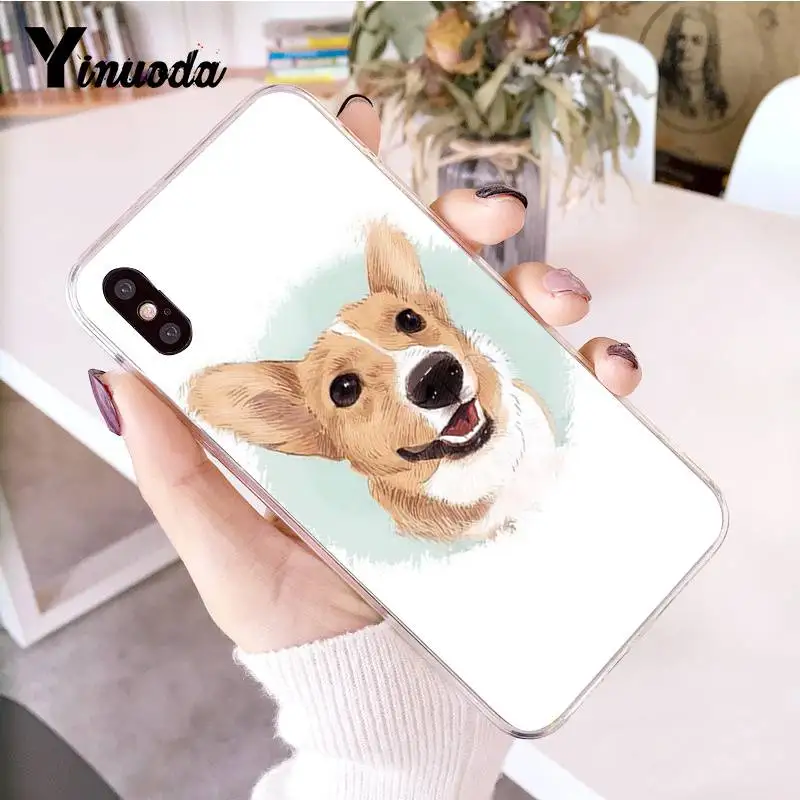 3 Yinuoda чехол для iphone 7 лучший друг животное собака корги Мопс Прозрачный чехол для телефона iphone 8 7 6 6S Plus X 5 5S SE XR XS XSMAX - Цвет: 3