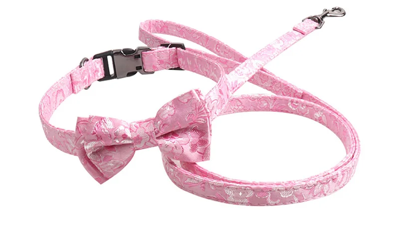 pawstrip Engraved Dog Collar Leather Puppy Leash Cute Bow Cat Collars Name Phone Dog ID Tag Custome Pet Collar For Dogs/Cats