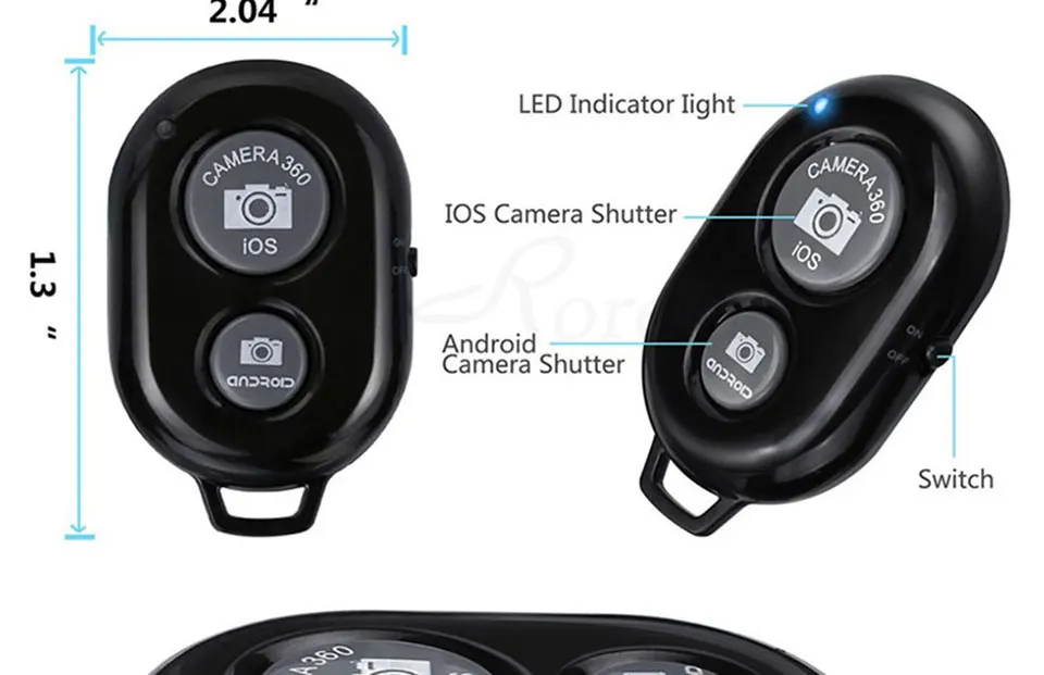 Roreta Bluetooth беспроводной пульт дистанционного управления затвором для iPhone Android телефон Bluetooth пульт дистанционного спуска затвора