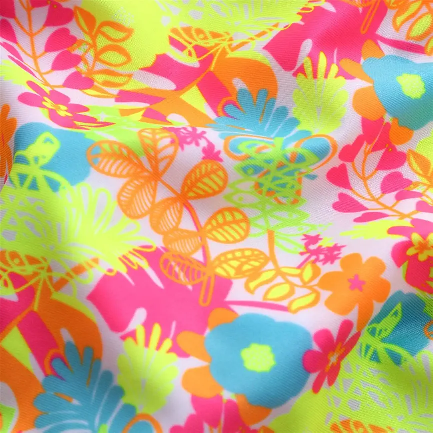 2018 милый Повседневный купальник для маленьких девочек с цветочным узором и