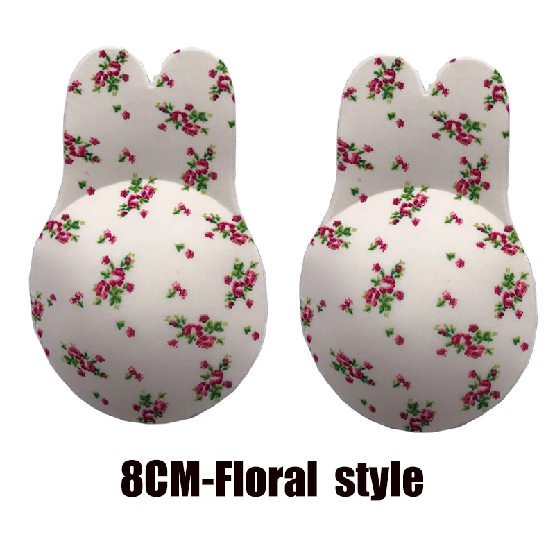 Floral-8CM Нижнее белье Femme силиконовые без бретелек Невидимые пуш-ап бюстгальтеры для самоклеющихся беспроводных Бралетт вечерние платья палочки бюстгальтеры дропшиппинг - Цвет: Floral-8CM