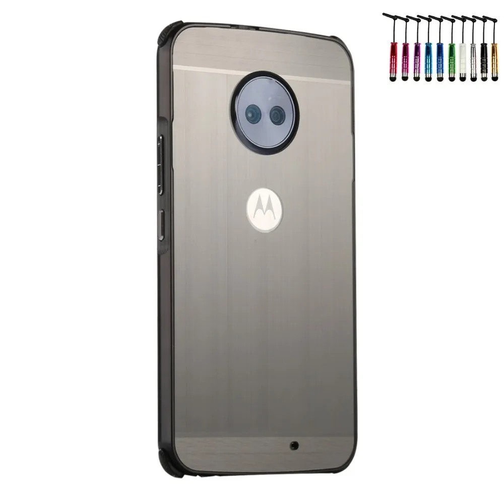 Черный Чехол для Motorola Moto G6 PLUS, противоударный металлический алюминиевый каркас, Ультратонкий Пластиковый чехол для Moto X4 Moto G6, чехол - Цвет: Черный