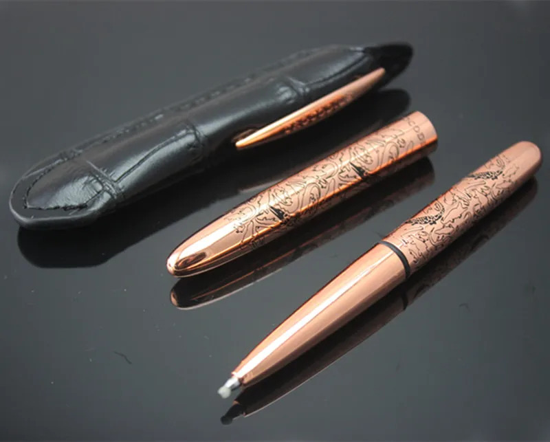 

6 colors Mini Crocodile 9cm cute ballpoint pen with unique design Business Office Supplies brand writing pocket pen + pen case
