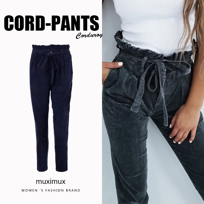 2018 женские зимние крод брюки карандаш осенние повседневные уличные прямые