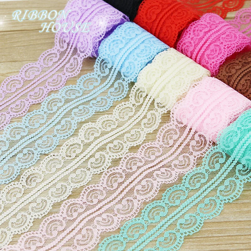 (5 ярдов/рулон) 40 мм цвет кружевная ткань тонкая лента для украшения подарочный