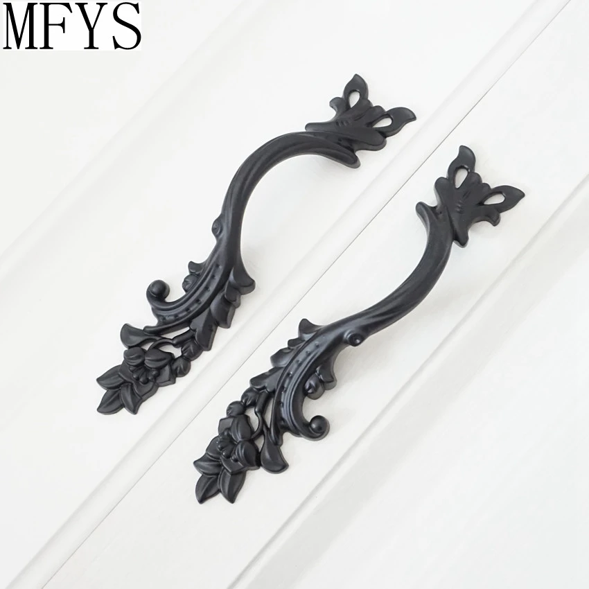 3 1 &quot3 75&quot черный корпус ручки Dresser Тянет ящик тянуть дверные французский
