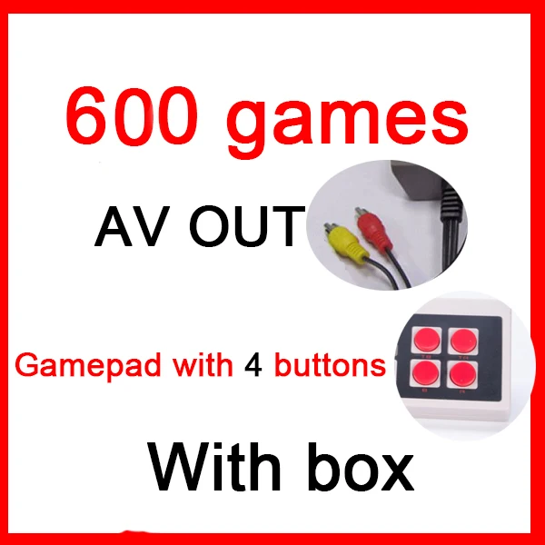 CoolBaby TV Handheld Family Recreation Video Game Console AV Port Retro Built-in 600 Classic Games Dual Gamepad Gaming Player - Цвет: Золотой