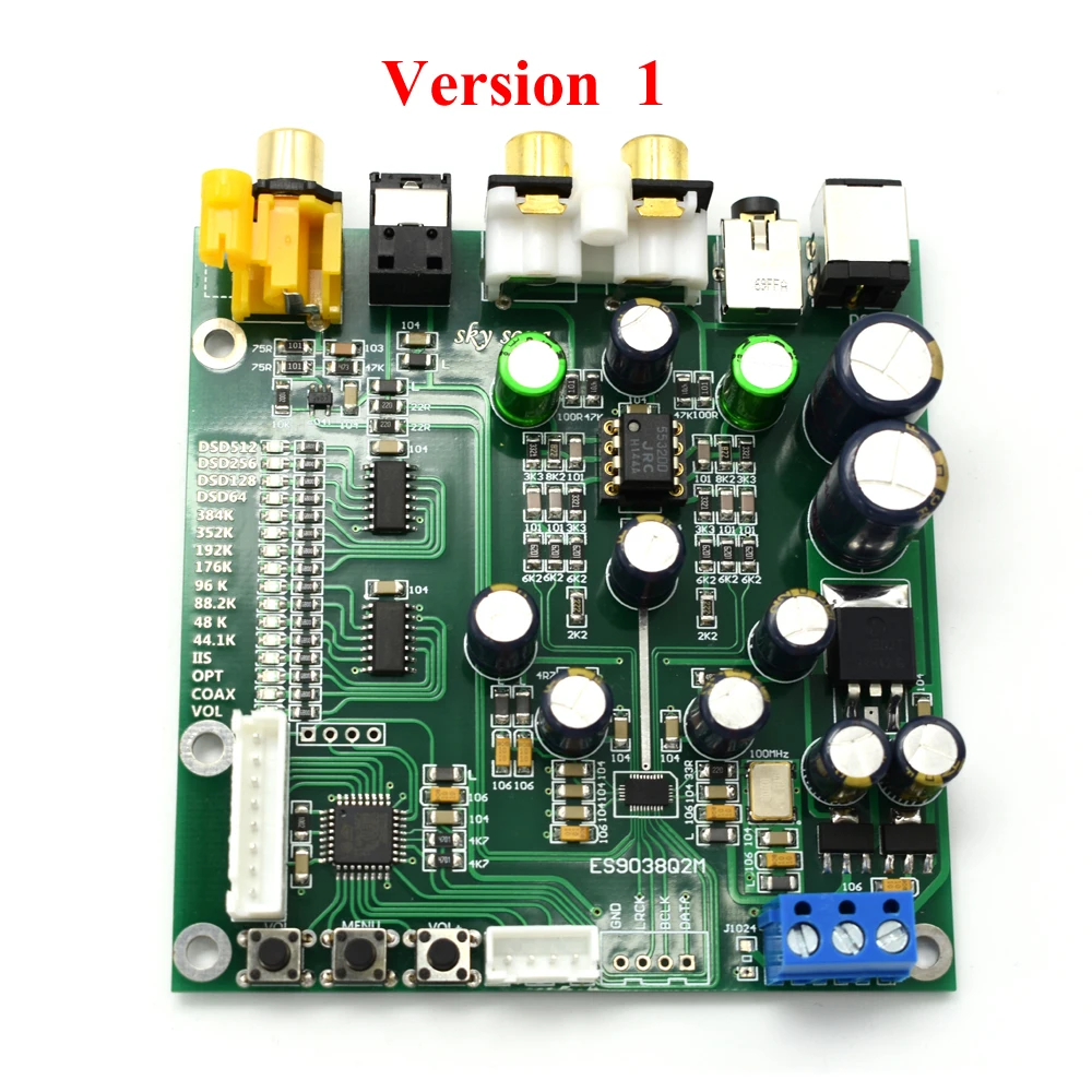 Lusya ES9038 Q2M DAC DSD декодер поддержка IIS DSD коаксиальный волоконный вход 384 кГц DOP с OLED D5-001