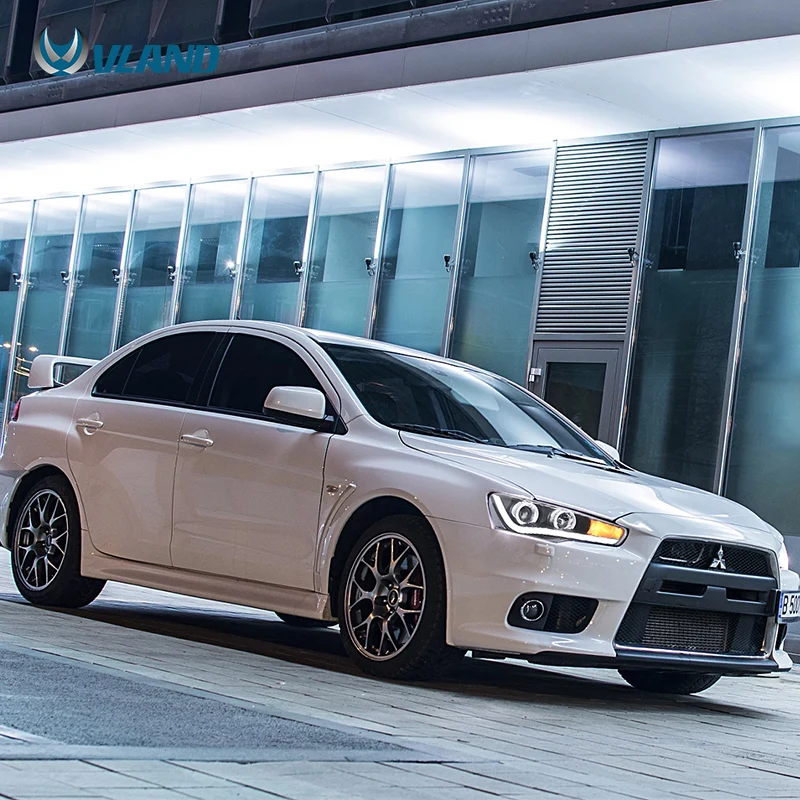 Vland автомобильный Стайлинг для Lancer EVO X 2008-UP Автомобильный головной светильник в сборе проектор передний светильник