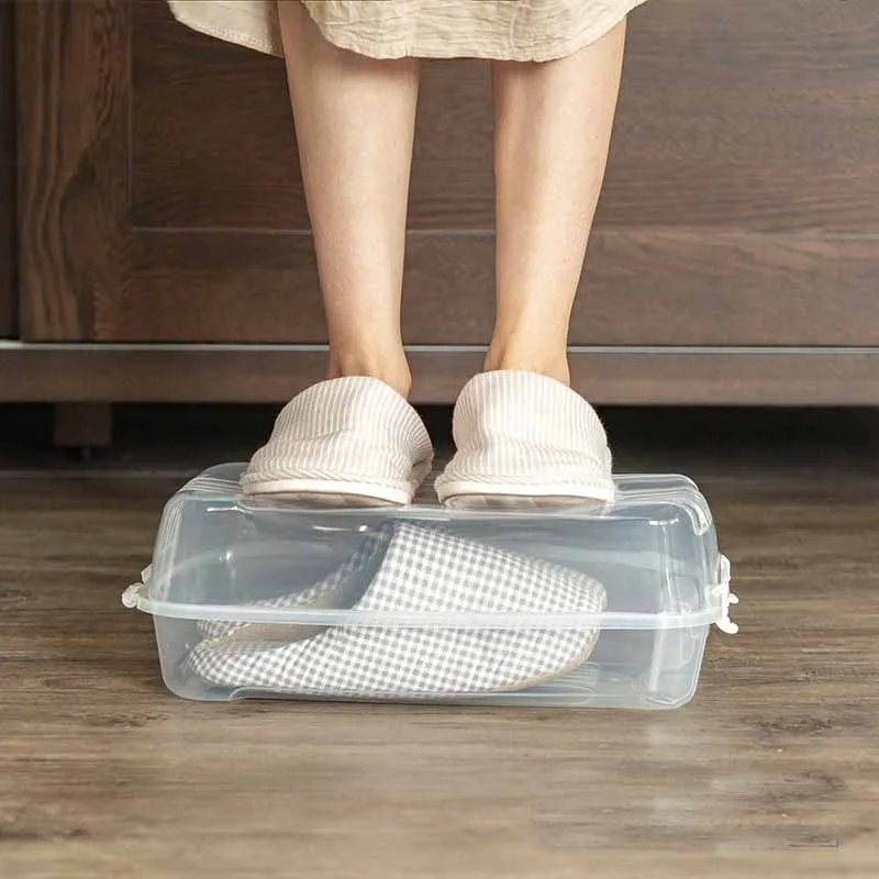 2 шт. штабелируемые коробки для обуви прозрачная коробка хранения