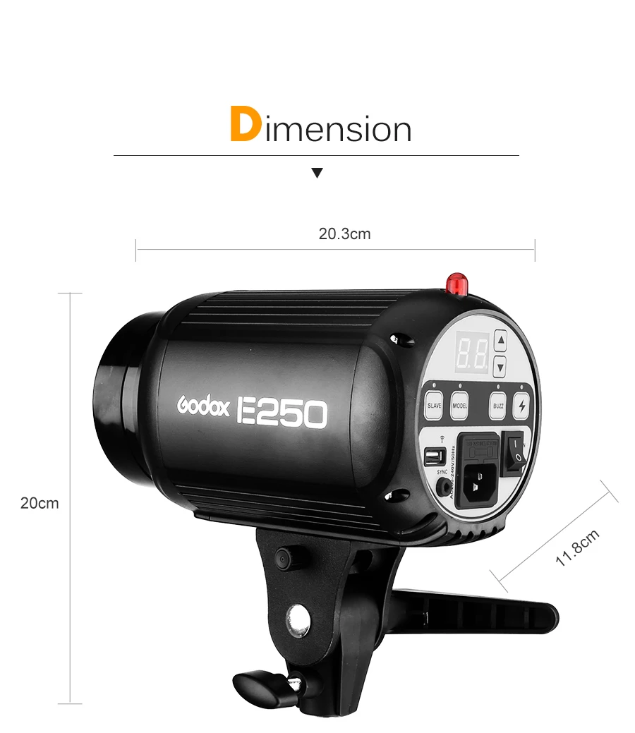 Godox E250 250Ws Фотостудия вспышка стробоскоп свет+ 50x70 см сотовый жир+ 180 см осветительная стойка+ AT-16 ТРИГГЕРНАЯ вспышка