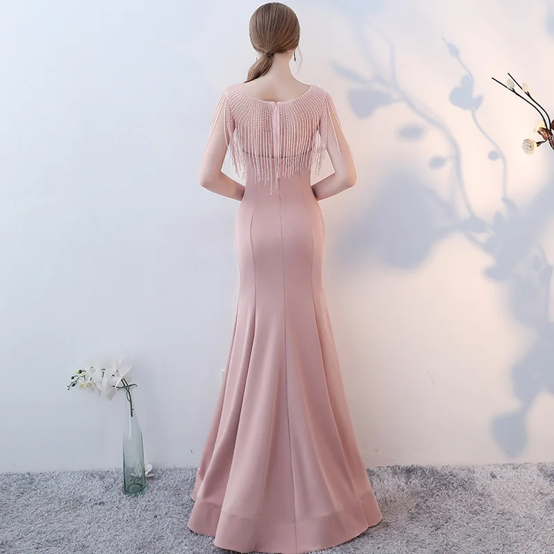 Сексуальные атласные прозрачные шеи Роскошные Бисероплетение Vestidos De Festa
