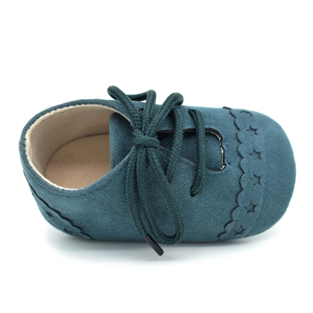 Детские первые ходунки обувь из мягкого нубука для новорожденных мокасины на - Фото №1