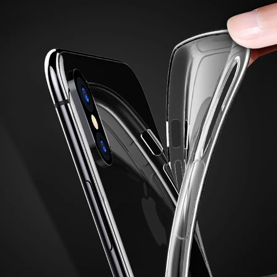 Фото Мягкий чехол из ТПУ для iPhone XR X XS Max прозрачный телефона 6 7 8 Plus 5 5S 6s SE Мобильные Мягкий чехол из ТПУ для iPhone XR X XS Max прозрачный телефона 6 7 8 Plus 5 5S 6s SE Мобильные