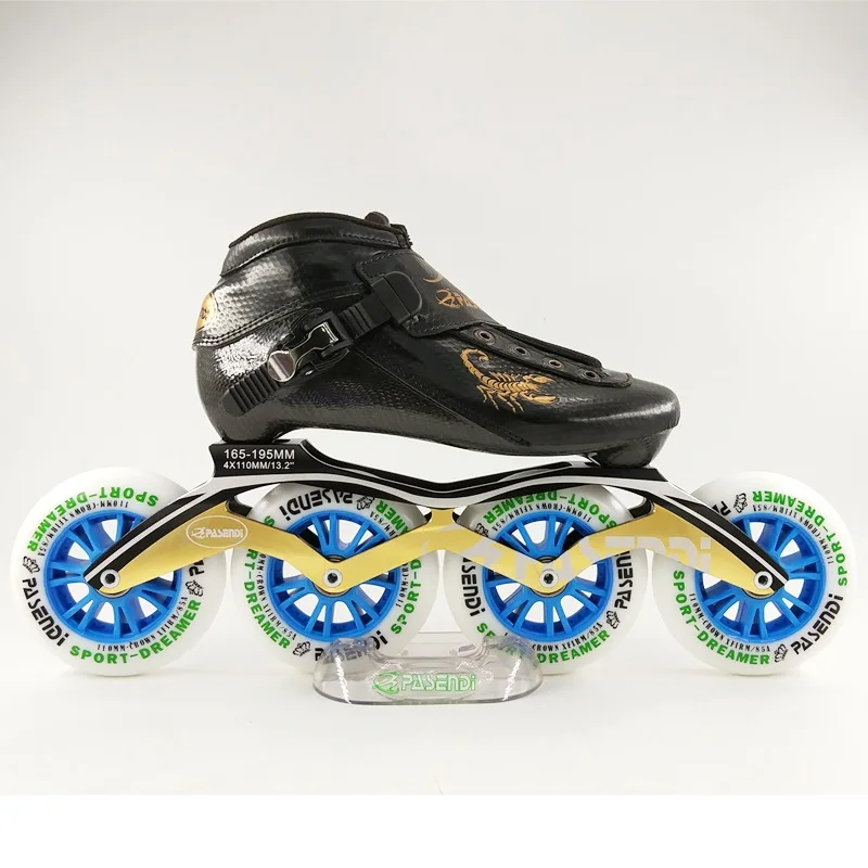 PASENDI Race inline ботинки скорость Профессиональные коньки женские Patines мужчин