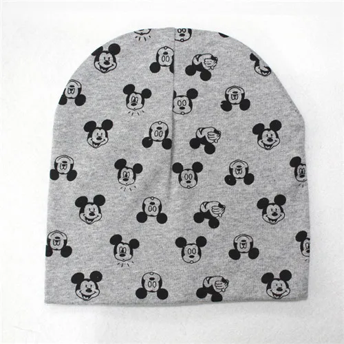 gray mickey Детские шапки; милые детские шапки для маленьких мальчиков и девочек; шапки-унисекс с изображением медведя; 9 цветов; детские шапки - Цвет: gray mickey