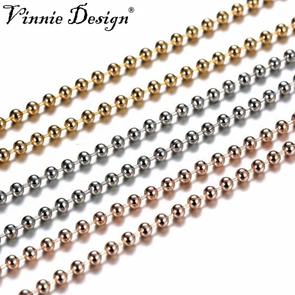 Винни дизайн Лидер продаж 80 см золотая розовая Золотая Серебряная цепочка с