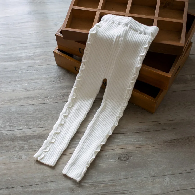 Весна осень новый стиль детские шерстяные штаны леггинсы для девочек хлопковые