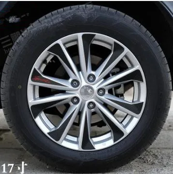 Виниловые наклейки втулки на колеса автомобиля из черного углеродного волокна