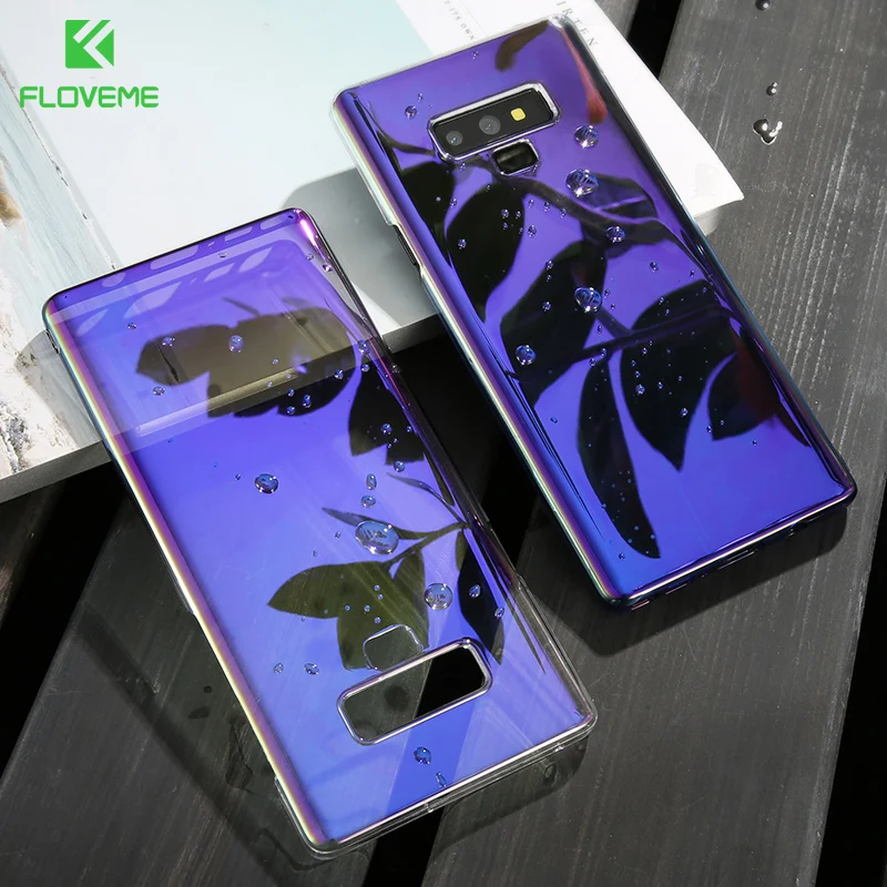 Чехол для телефона FLOVEME Samsung Galaxy Note 9 8 S8 Plus Жесткий из ПК с четким градиентом Aurora Blue