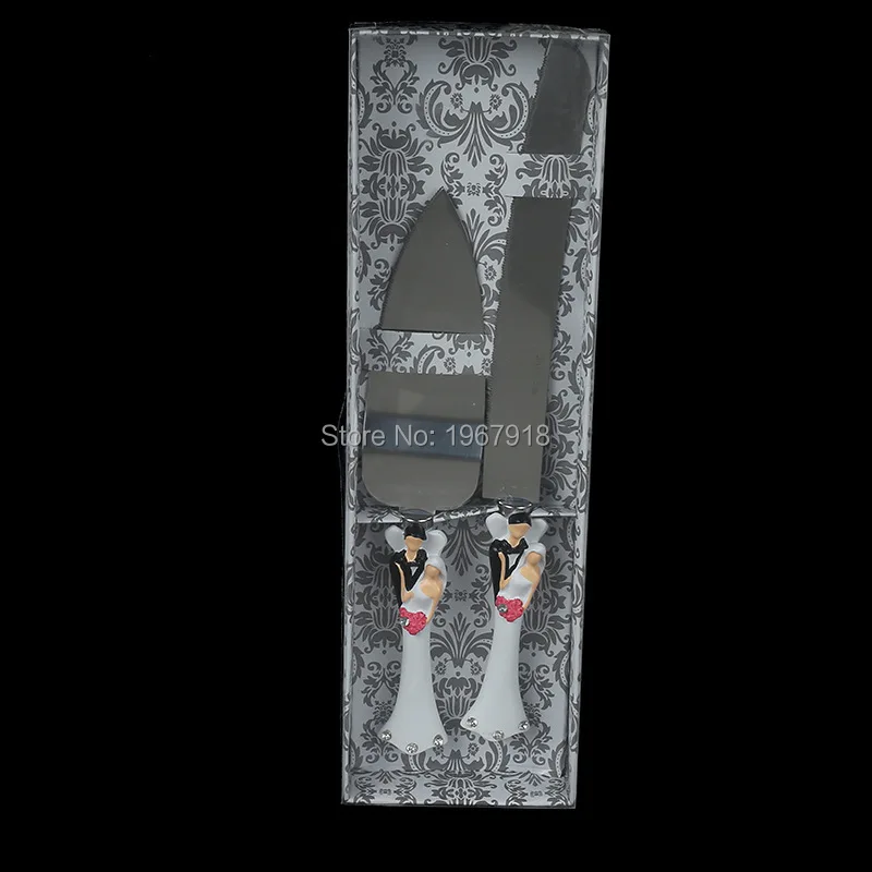 Бесплатная доставка набор ножей для свадебных тортов невесты и жениха свадебные
