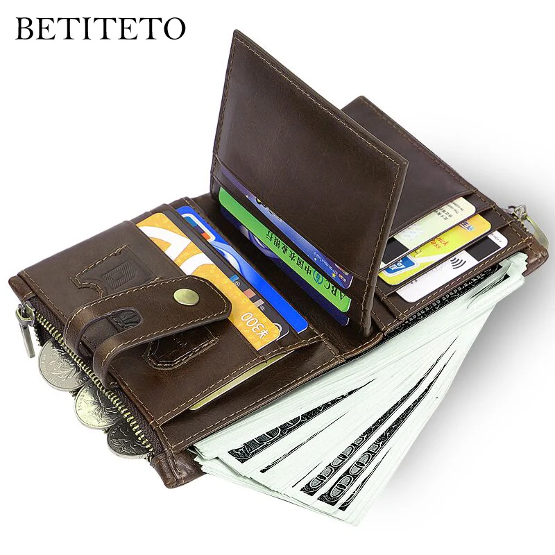 Бренд Betiteto Rfid мужской кошелек из натуральной кожи для монет Portmann Cuzdan Portomonee Kashelek