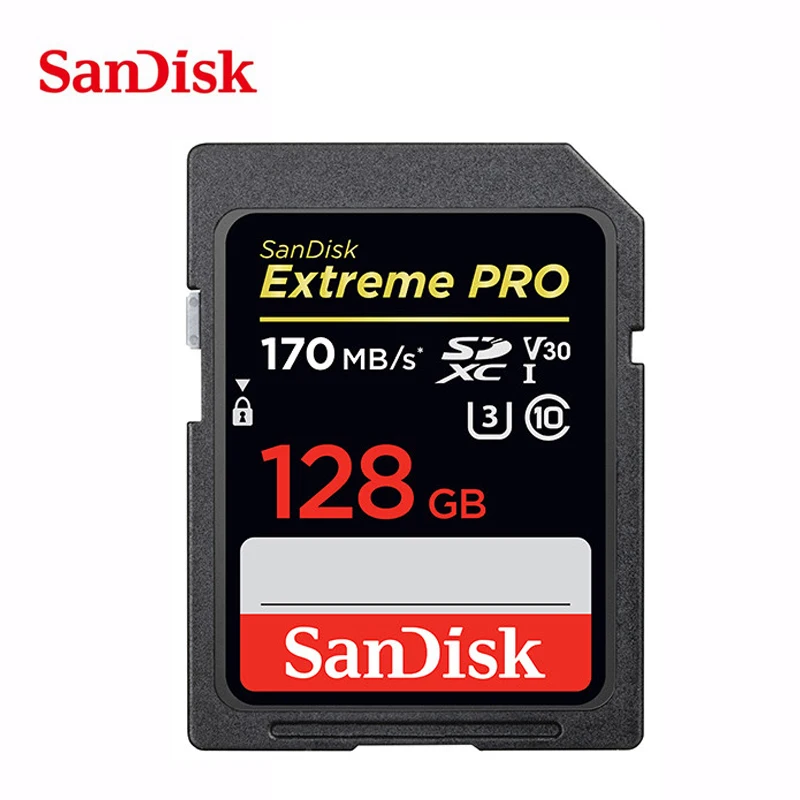 Карта памяти SanDisk Extreme Pro SDHC/SDXC 32 ГБ 64 sd-карта 128 256 C10 U3 V30 карта флэш-карты для камеры
