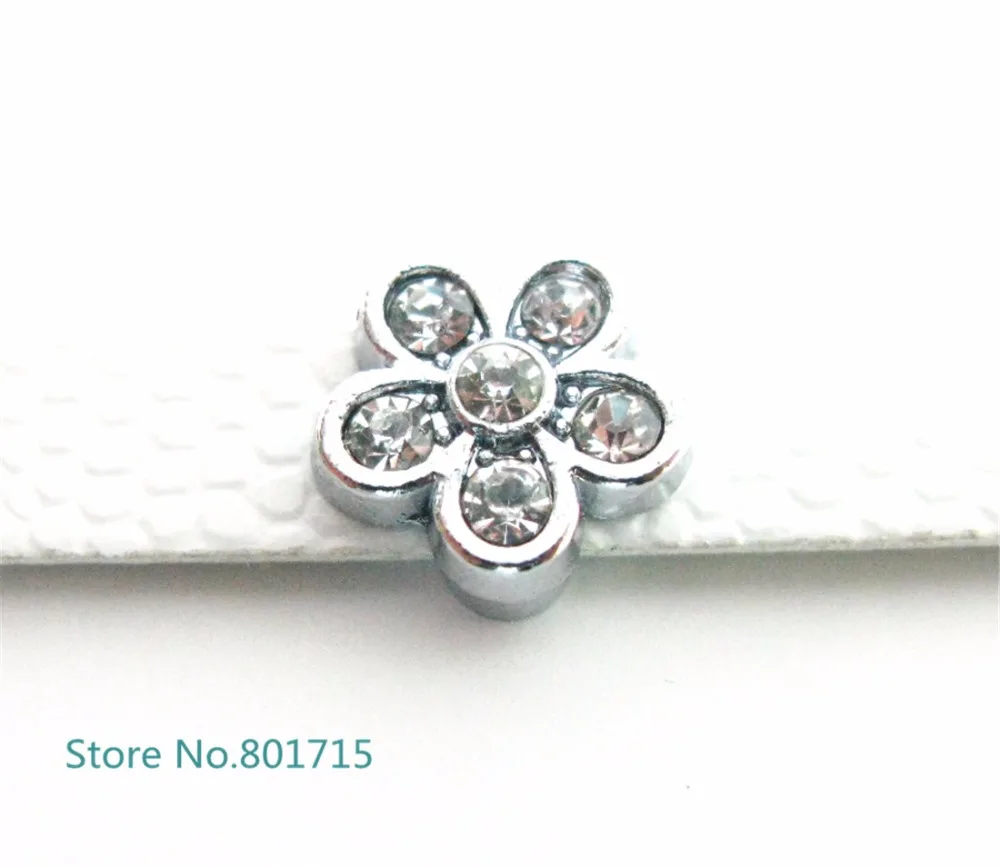 10pcs 8mm crystal flower apple Slide Charms Fit Pet Dog Cat Tag Collar Wristband SL467 | Украшения и аксессуары