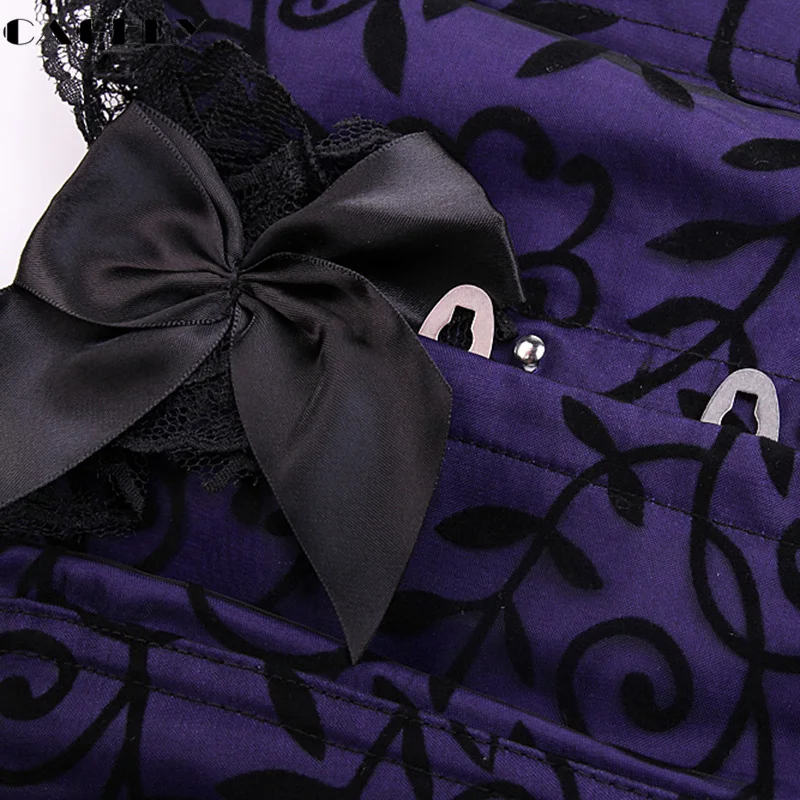 Корсет в стиле &quotЛолита&quot кружевная Обшивка с оборкой цветочное кружево