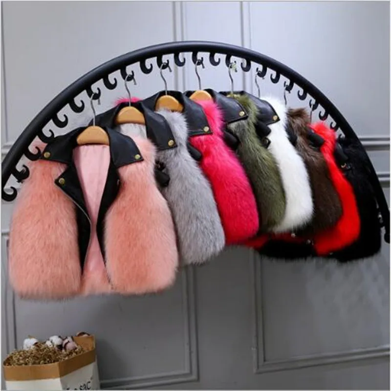 2018 осень и Новинка зимы для мальчиков хлопковый жилет девочек из искусственной