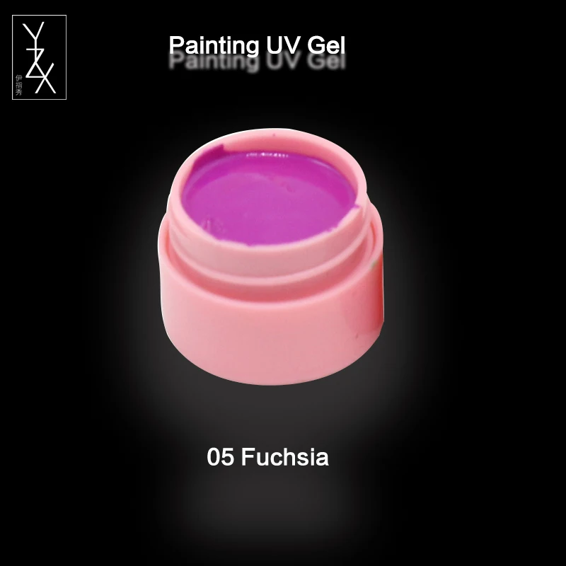 Color 05 Fuchsia YiZhiXiu 1 шт. микро резная живопись УФ гель для ногтей Рисование чернил Freehand скульптура свитер дизайн акриловые ногти маникюр отмачивается - Цвет: Color 05 Fuchsia