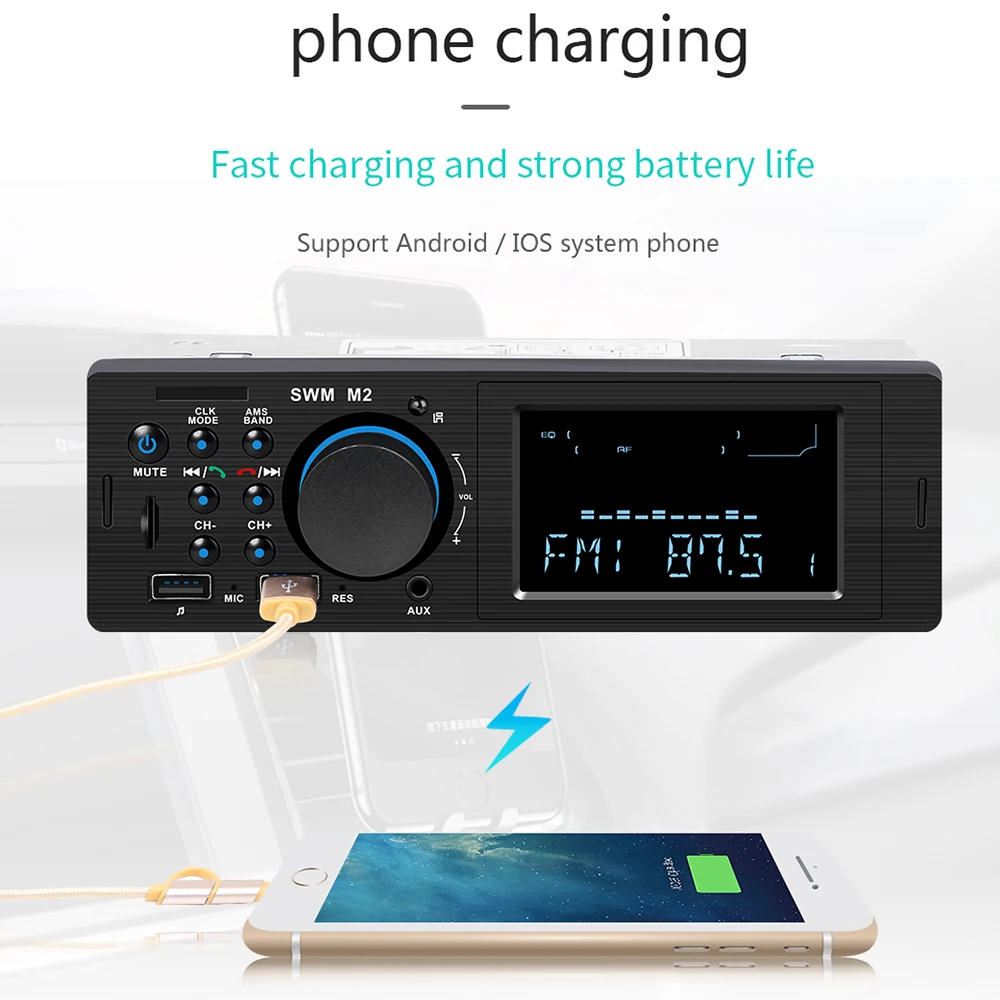 Bluetooth автомобиля MP3 плеер 12 v Авто Стерео Авторадио Цифровой автомобиль радио FM Aux Вход приемник SD USB мультимедийный плеер
