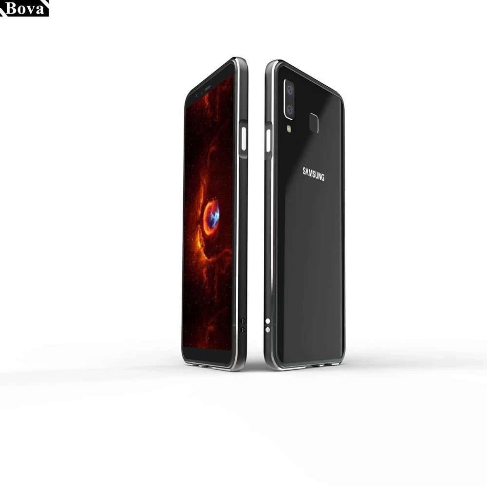 Роскошные Делюкс ультра тонкий алюминиевый бампер чехол для Samsung Galaxy A8 звезда(A9 звезда) 6," чехол+ 2 пленки(1 Фронтальная+ 1 задняя