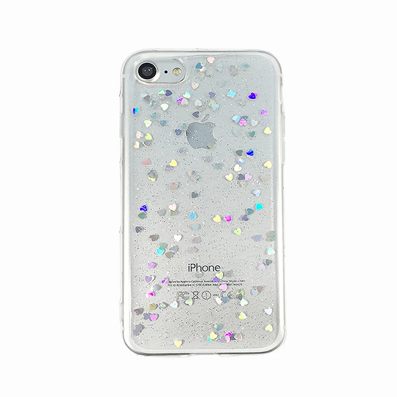 Роскошный блестящий чехол для iPhone 7 6 6S Plus задняя крышка телефона мягкие
