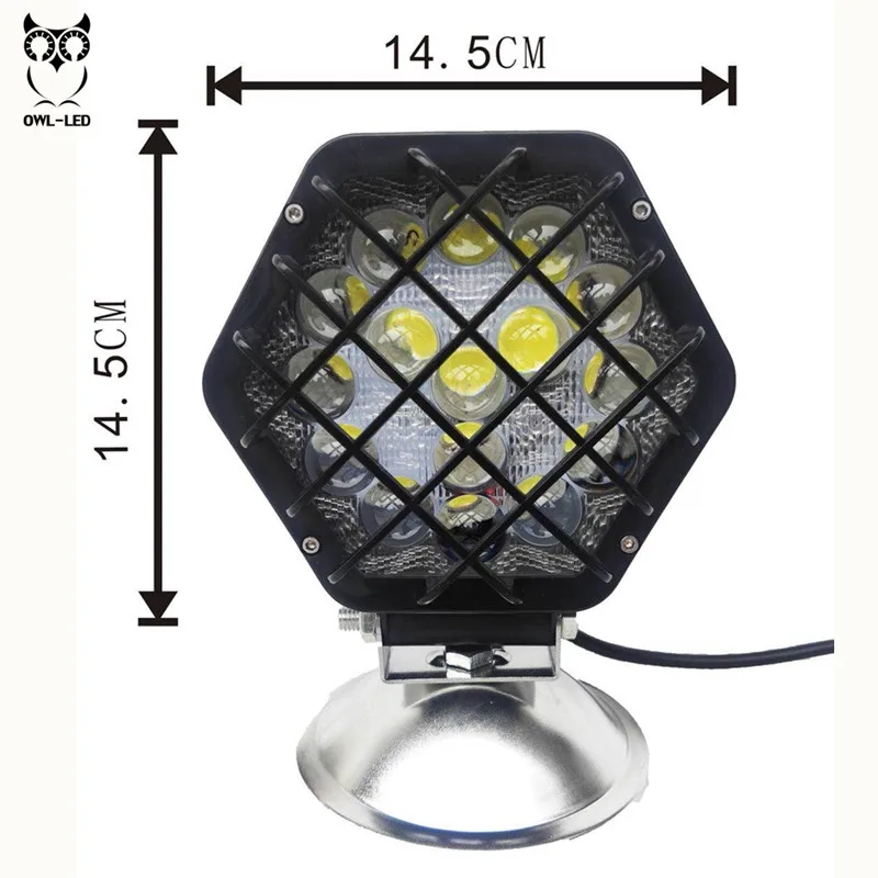 New 27W 48w 12V-24V LED Work Light Bar 4D Lamp Driving Fog Offroad Car for SUV 4WD led beams | Автомобили и мотоциклы