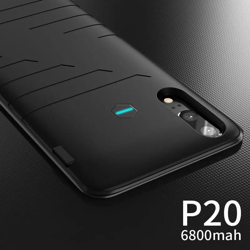 6800 мАч ультра тонкий чехол для зарядного устройства для huawei P20 портативное быстрое зарядное устройство чехол для телефона s power Bank чехол для huawei P 20 - Цвет: 6800mah Black