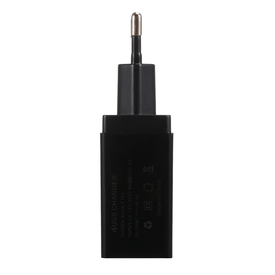 Несколько USB зарядное устройство 5.1A быстрое зарядное устройство s с кабелем Micro для huawei mate 20 P20 для iPhone samsung Xiaomi 4 порта USB зарядное устройство EU