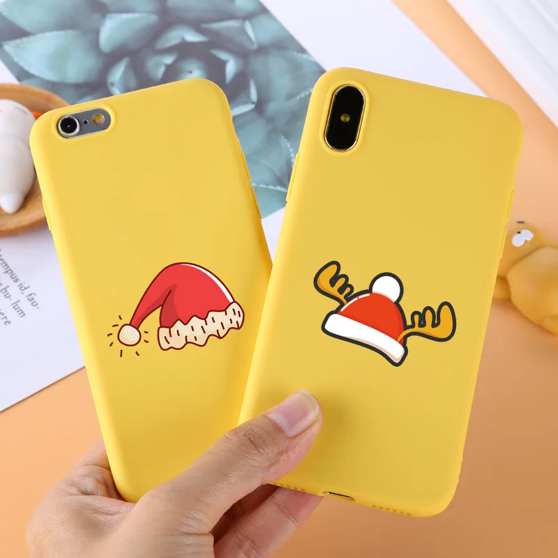Чехол для Телефона iPhone 6 6s 7 8 Plus X XR XS Max чехол милый мультфильм Рождество Санта