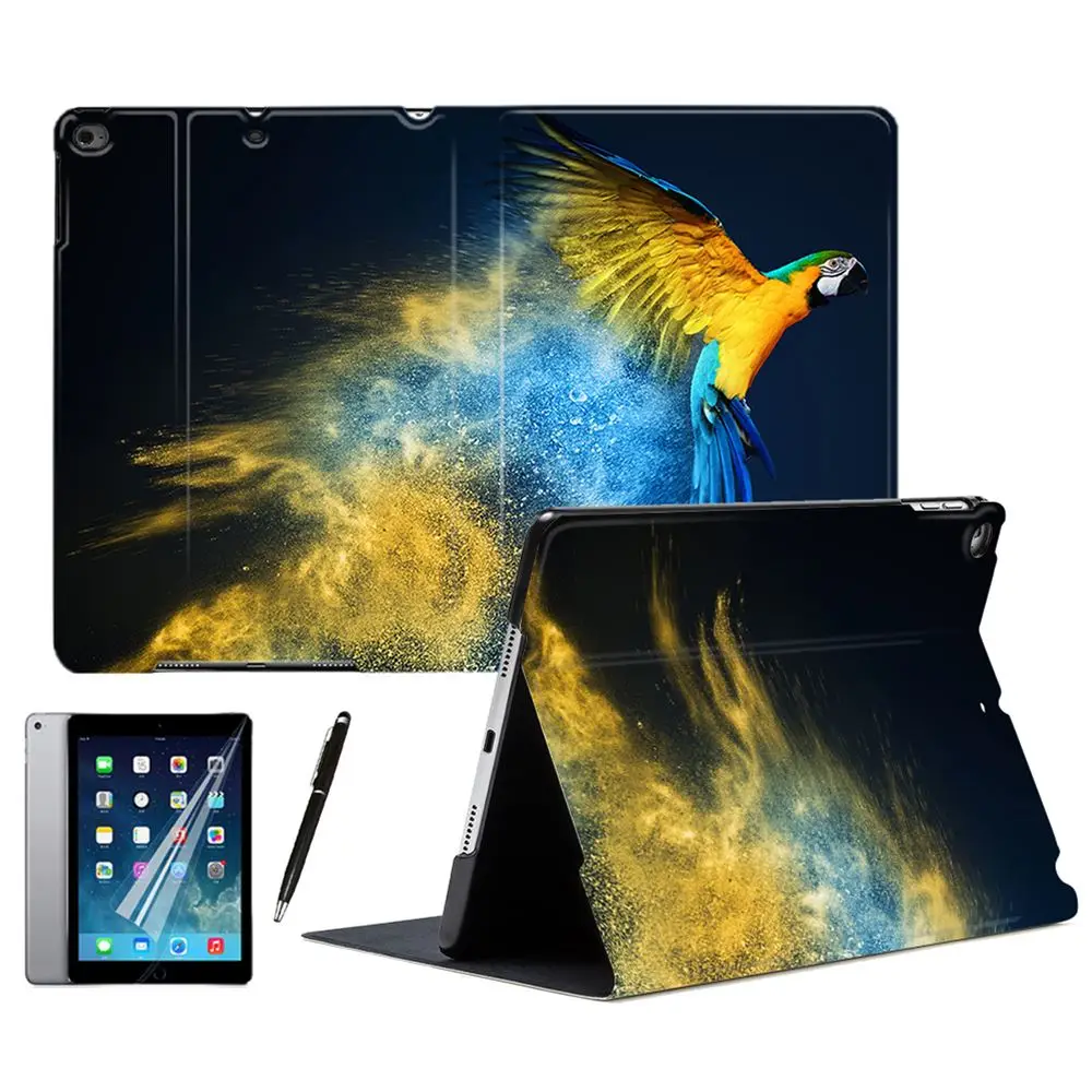 Красивый чехол-подставка для iPad Air 2 3 9," 56 7th 10,2" 10," " PRO Mini 4 5 с изображением животного летающего попугая из искусственной кожи