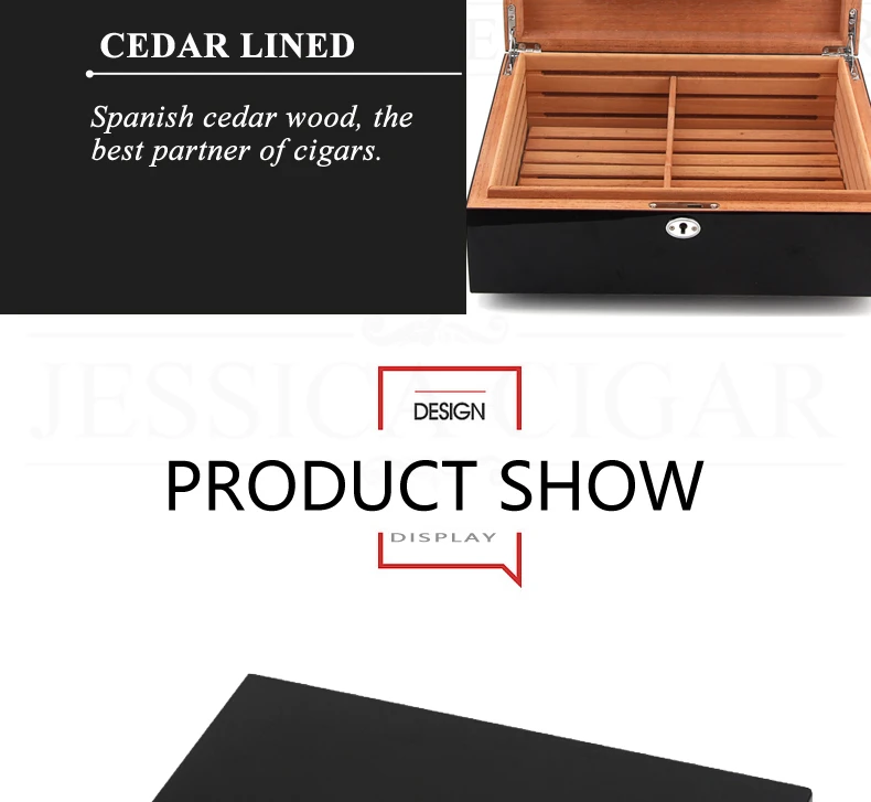 COHIBA кедровая древесина для сигар Humidor Box Пуро Чехол W/увлажнитель с гигрометром черный ящик для сигар Charuto Fit 75 Cuba сигары