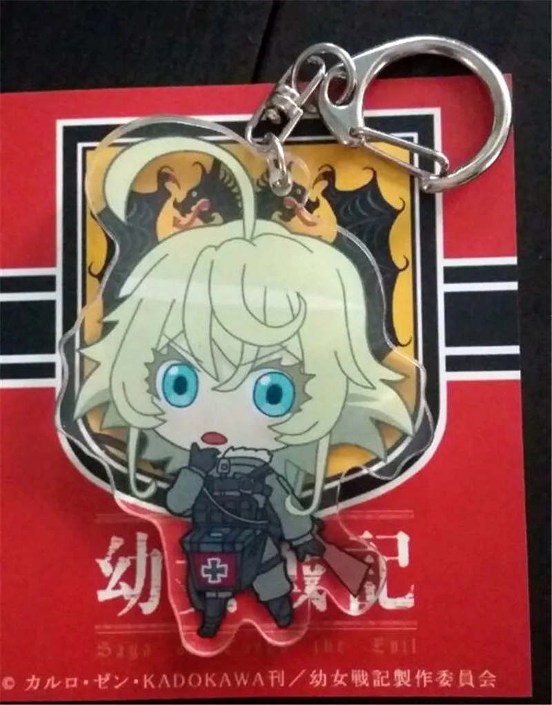 Аниме мультфильм Youjo Senki Tanya von Degurechaff брелок подарок Хэллоуин Косплей игрушка брелок кулон Рождественский подарок