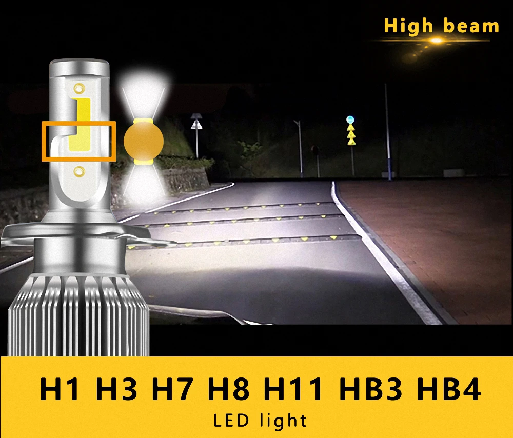 2 предмета супер яркие Автомобильные фары лампы H1 led H3 H4 H7 H1 Led 3000 К 6000 двойной Цвет фары H8 H9 H11 9005 9006 HB3 HB4 880