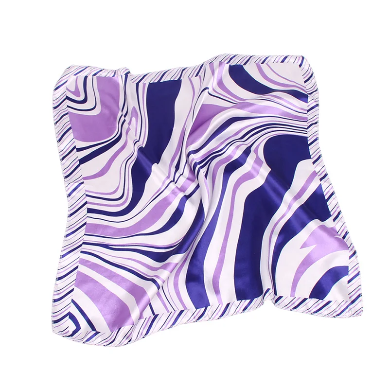 Маленький квадратный шарф для волос в полоску 50*50 см| |