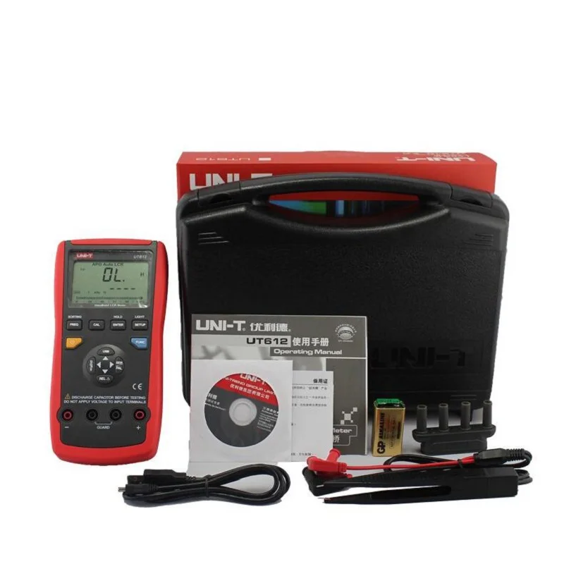 UNI-T UT612 LCR измеритель емкости USB интерфейс частота/конденсатор тестовое хранение данных/аналоговый бар Граф/относительный режим