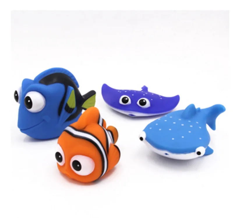 Детские Игрушки для ванны Nemo 7 шт./лот мягкие резиновые плавающие куклы купания с