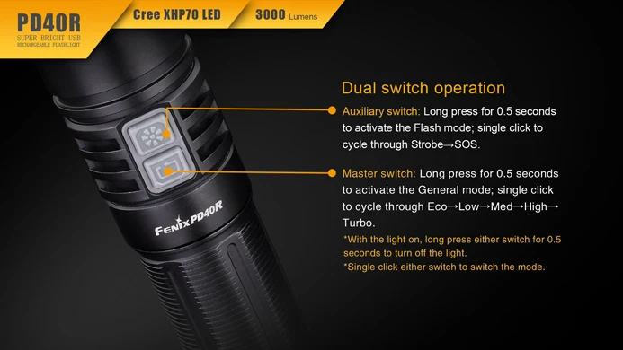 Fenix PD40R Cree XHP 70 светодиодный Taschenlampe 3000 люмен наружный светильник|fashlight| |