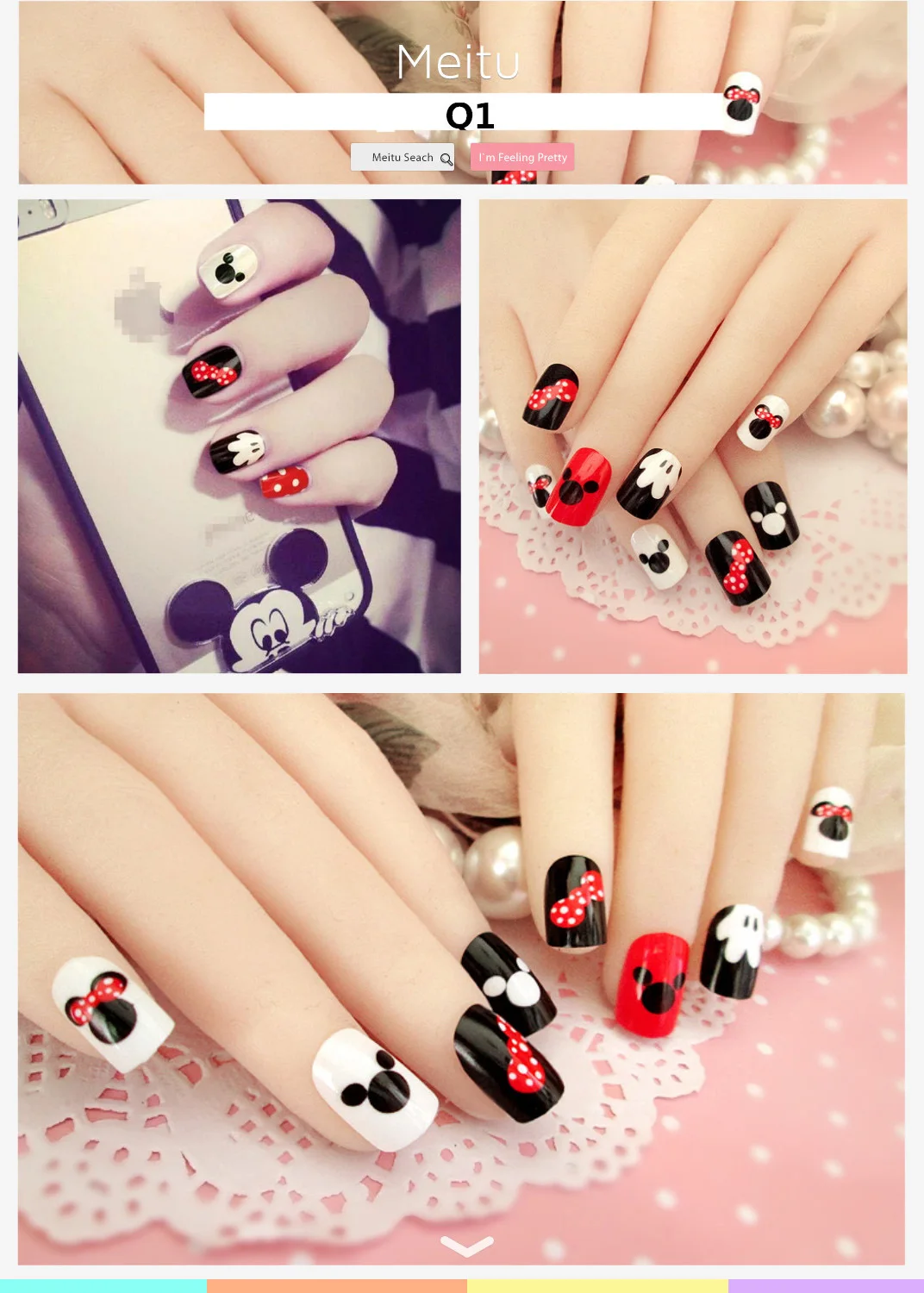 Мягкие Накладные ногти милые прочные водонепроницаемые Короткие Размеры Diy Nail Art 26 стилей аксессуары 24 шт накладные ногти с клеем - Цвет: Q1