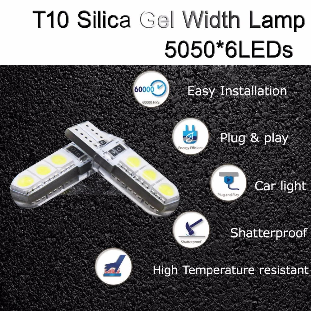 4 Шт. T10 W5W 168 194 SMD LED Белые Огни Клин Свет стороны Лампы Для Автомобилей Задний